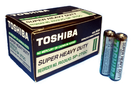 PILA CARBON, TOSHIBA, AAA R03UG