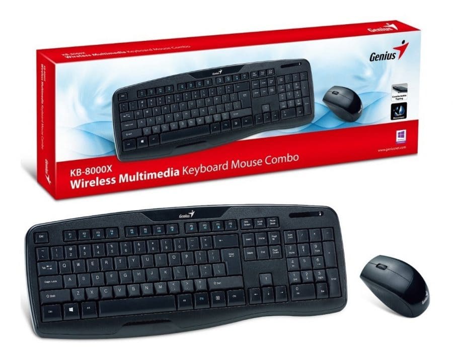 TECLADO, GENIUS, C/MOUSE KB-8000 WIFI