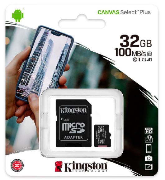 MEMORIA, KINGSTON, MICRO SD 32GB O.