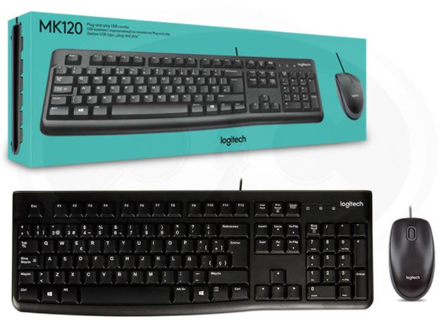 TECLADO, LOGITECH, KIT + MOUSE MK120