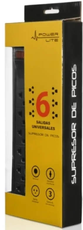 SUPRESOR DE PICO, POWER LITE, OFFICE 6+PLI 557 1.2MT CABLE