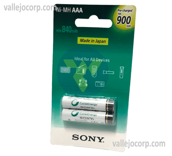 PILA RECARG, SONY, 900 MAH AAA-2 PRE CARGADA