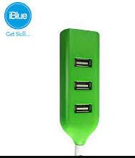 HUB, IBLUE, 4 PORT 2.0 52054 VERDE