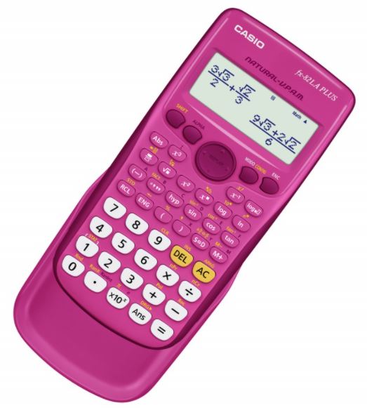 CALCULADORA, CASIO, FX-82LA PLUS ROSADO