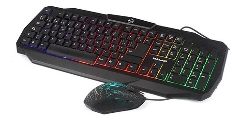 TECLADO, HALION, KIT GAMER RAINBOW HA-805C