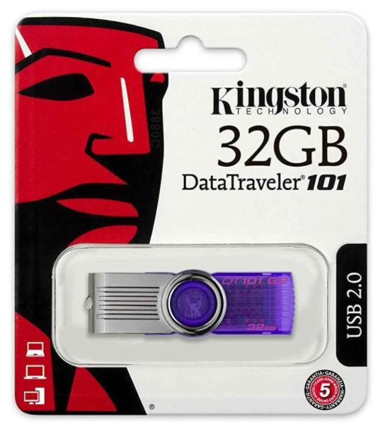 MEMORIA, KINGSTON, USB 32GB DT101G2 MORADO