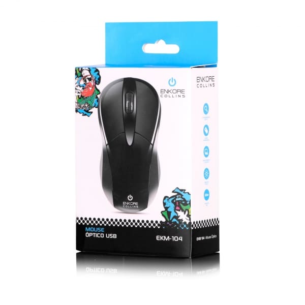 MOUSE, ENKORE, COLLINS EKM-104 NEGRO