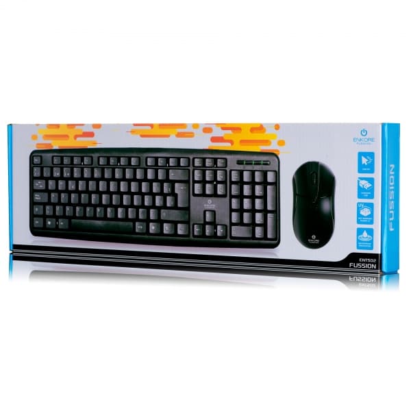 TECLADO, ENKORE, KIT FUSSION + MOUSE ENT502