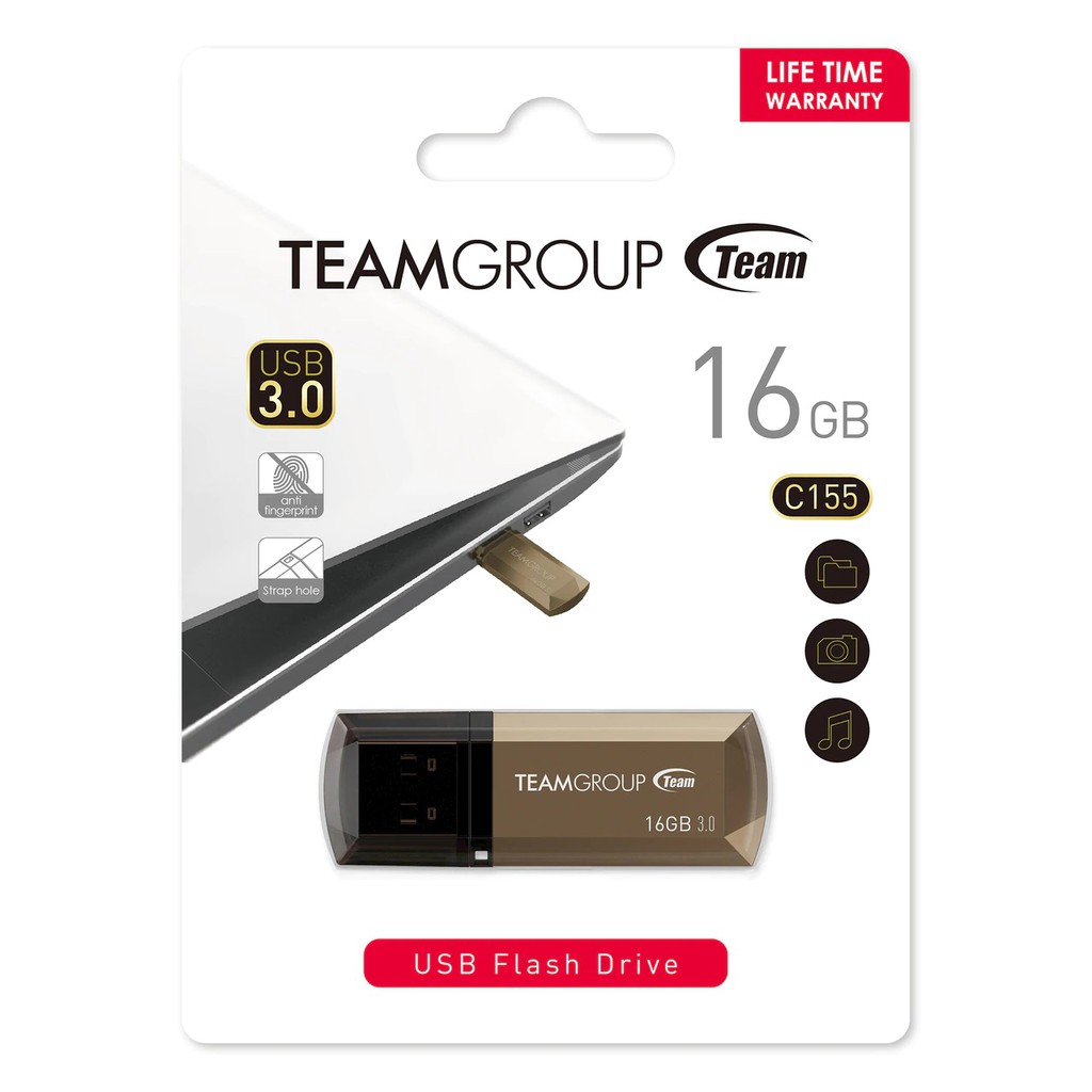 MEMORIA, TEAM, USB 16GB C155 3.0