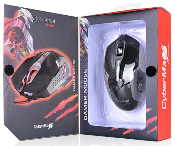 MOUSE, CYBERTEL, EXXPERT CYB M502 BLACK GAMER