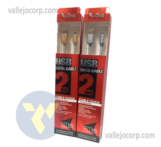 CABLE, KLIONE, KL02 QUICK CHARGE & DATA 3.1A 2MT