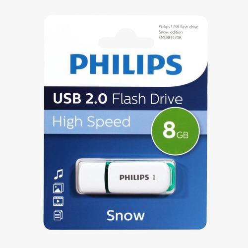 MEMORIA, PHILIPS, USB 8GB 2.0 CITI/SNOW/VIVID/WEE