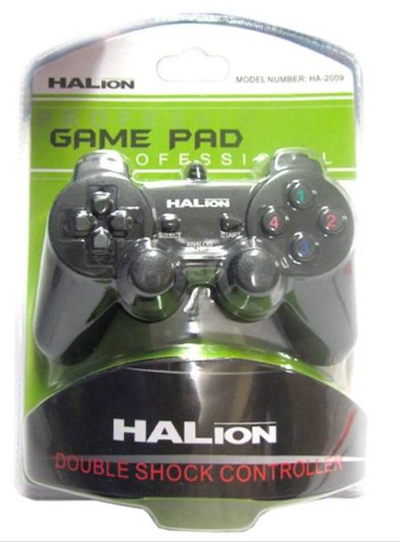 GAMEPAD, HALION, NEGRO HA-2009 USB/VIBR