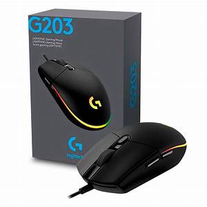 MOUSE, LOGITECH, G203 LIGHTSYNC NEGRO