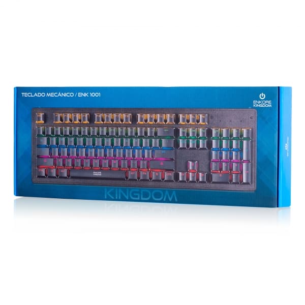 TECLADO, ENKORE, KINGDOM ENK1001 RAINBOW GAMER MECANICO