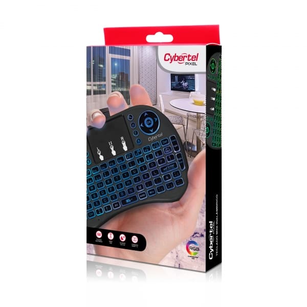 TECLADO, CYBERTEL, PIXEL MINI CYB K236 RGB LED WIFI TOUCH