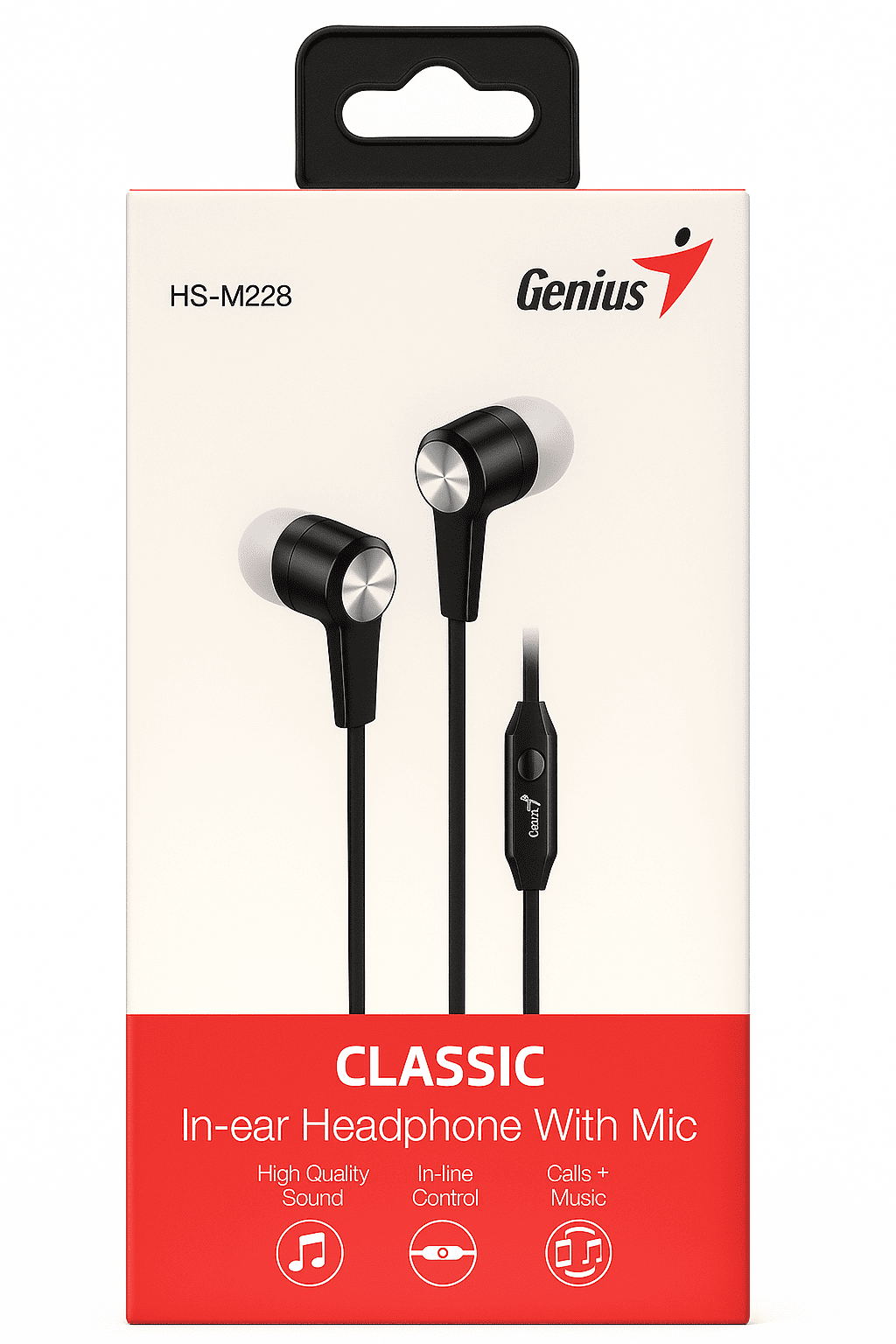 AUDIFONO, GENIUS, HS-M228 HANDS FREE COLOR NEGRO