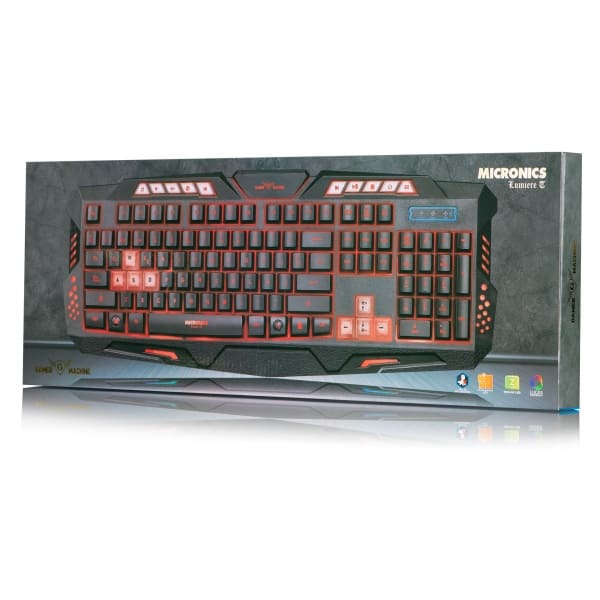 TECLADO, MICRONICS, LUMIERE K701T GAMER LED