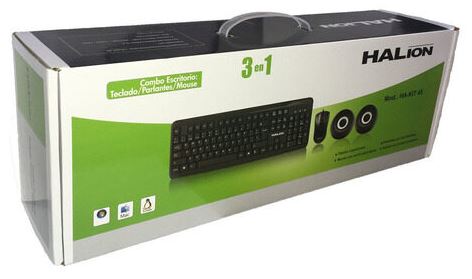 TECLADO, HALION, KIT OFFICE HA-KIT45 3 EN 1