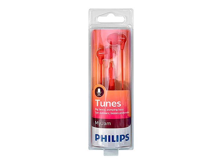 AUDIFONO, PHILIPS, SHE3555 TUNES ROJO