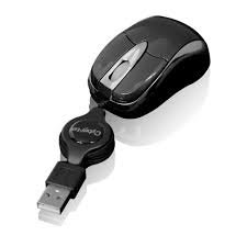 MOUSE, CYBERTEL, SPUTNIK M204 RETRACTIL NEGRO