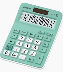 CALCULADORA, CASIO, MX-12B VERDE