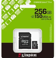 MEMORIA, KINGSTON, MICRO SD 256GB 150MB
