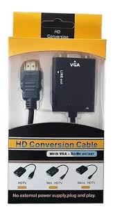 ADAPTADOR, S/M, HDMI A VGA + AUDIO