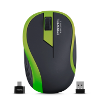 MOUSE, CYBERTEL, MERCURY M308G WIFI USB-C GREEN