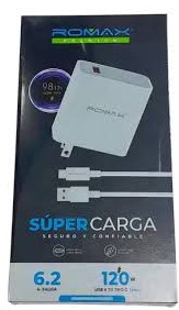 CARGADOR, ROMAX, 6.2 120W TCC0554 TIPO C