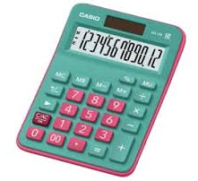 CALCULADORA, CASIO, MX 12B GN/RD