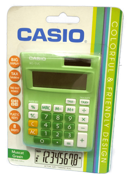 CALCULADORA, CASIO, MS-5VC (COLOR)