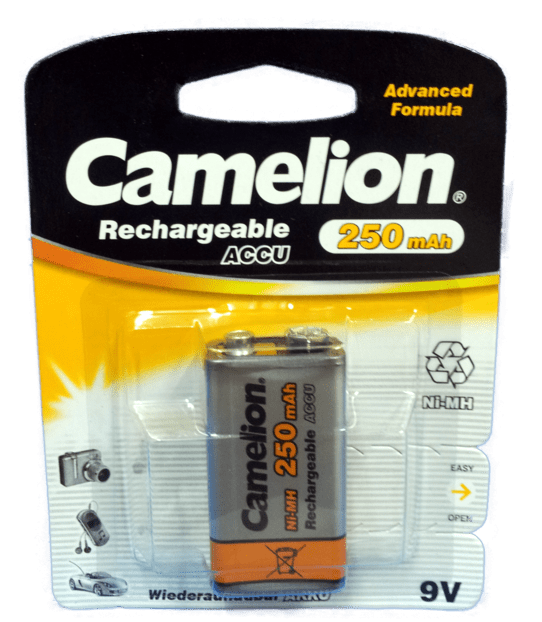 PILA RECARG, CAMELION, 250 MAH 9V